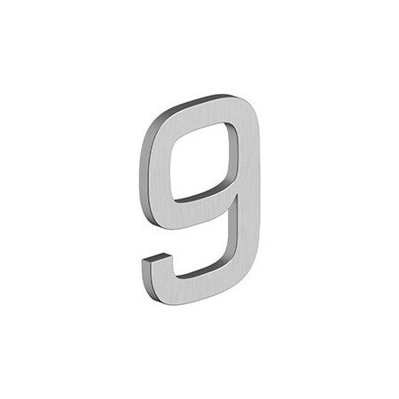 Deltana 4 NUMBER 9, E SERIES W/ RISERS, STAINLESS STEEL in Brushed Stainless RNE-9U32D